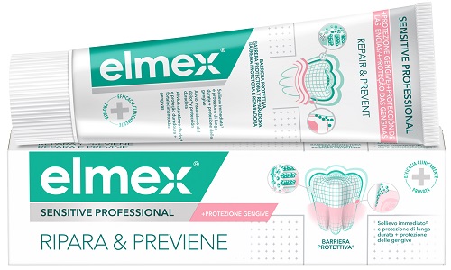 DENTIFRICIO ELMEX SENSITIVE RIPARA & PREVIENE 75 ML - FARMACIA33