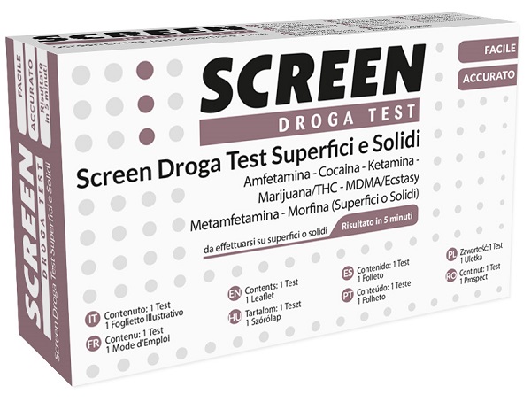 DROGA TEST RILEVA 7 DROGHE SU SUPERFICI O POLVERI SCREEN DROGA TEST SUPERFICI E POLVERI - FARMACIA33