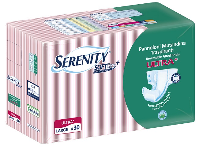 PANNOLONE A MUTANDINA SERENITY FITTED ULTRA + ALOE L 30 PEZZI - FARMACIA33