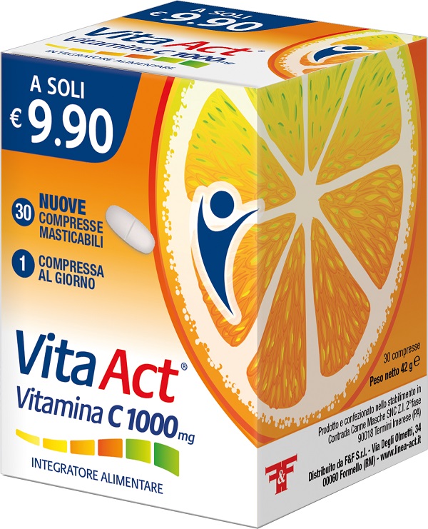 VITA ACT VITAMINA C 1000MG 30 COMPRESSE MASTICABILI - FARMACIA33
