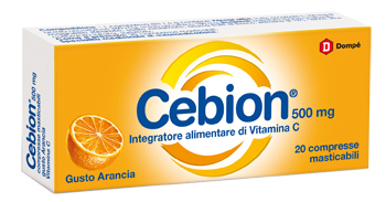 CEBION MASTICABILE ARANCIA VITAMINA C 500 MG 20 COMPRESSE - FARMACIA33