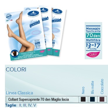 SAUBER COLLANT 70 DENARI SUPER COPRENTE MAGLIA LISCIA CIOCCOLATO 3 LINEA CLASSICA - FARMACIA33