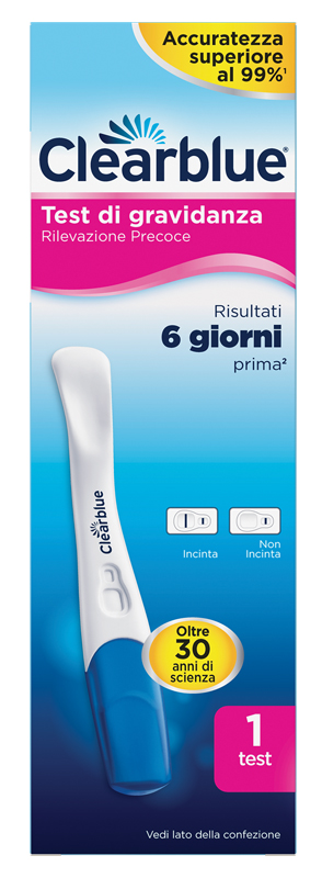 TEST DI GRAVIDANZA CLEARBLUE RILEVAZIONE PRECOCE 1 PEZZO - FARMACIA33