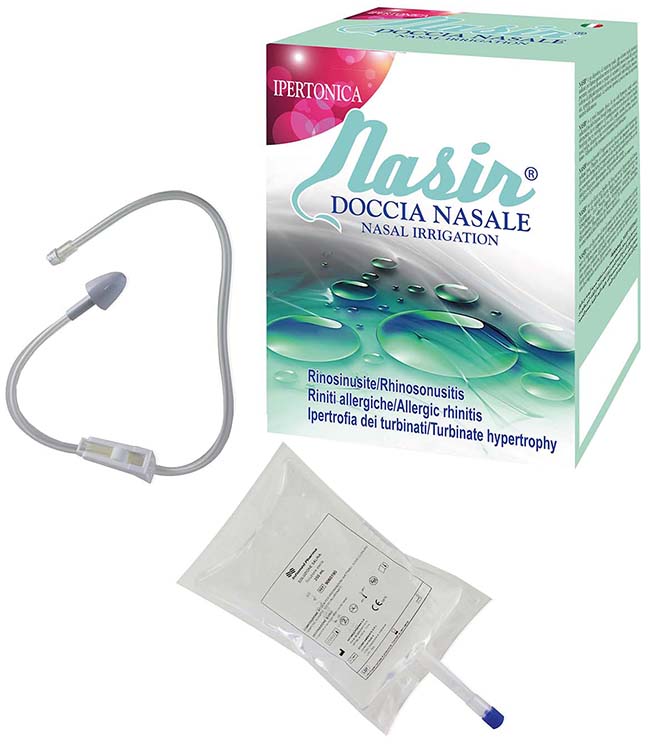 NASIR DOCCIA NASALE 2 SACCHE 250 ML ISOTONICA + 1 DEFLUSSORE - FARMACIA33