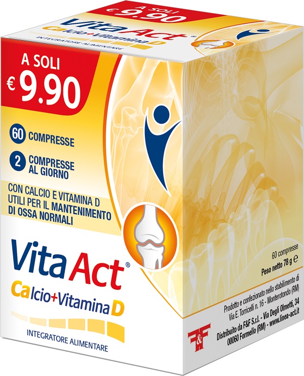 VITA ACT CALCIO + VITAMINA D 60 COMPRESSE - FARMACIA33
