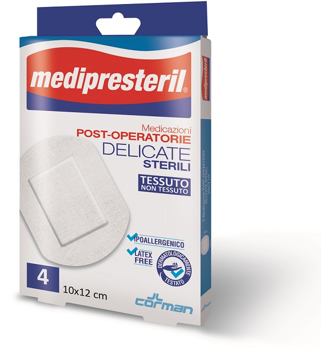 MEDIPRESTERIL MEDICAZIONI POST OPERATORIE DELICATE 10 X 12 4 PEZZI - FARMACIA33
