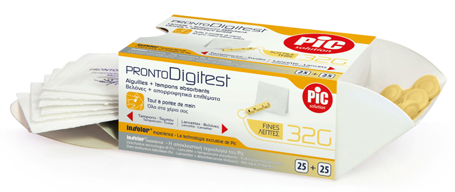 LANCETTE PUNGIDITO PIC PRONTO DIGITEST GAUGE 32 25 PEZZI - FARMACIA33