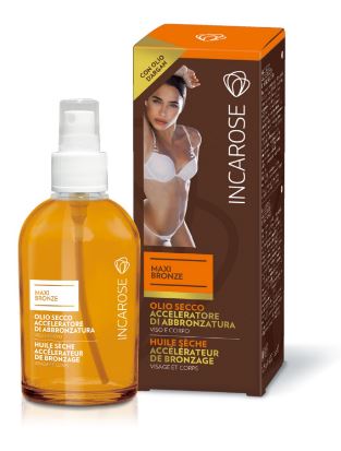 INCAROSE MAXI BRONZE OLIO SECCO ACCELERATORE DI ABBRONZATURA 125 ML - FARMACIA33