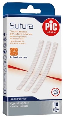 CEROTTO PER SUTURA PIC SOLUTION 6 X 100 MM 10 PEZZI - FARMACIA33