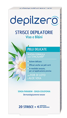 DEPILZERO STRISCE VISO E BIKINI 20 PEZZI - FARMACIA33