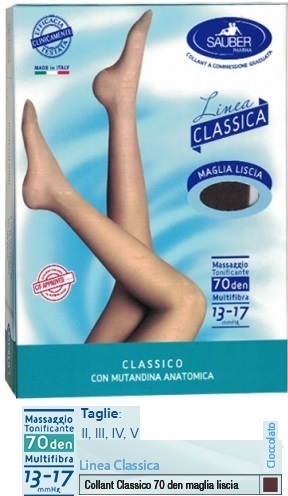 SAUBER CLASSICO COLLANT 70 DENARI MAGLIA LISCIA CIOCCOLATO 2 - FARMACIA33
