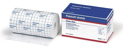 FASCIA AUTOADESIVA IPOALLERGENICA FIXOMULL STRETCH PER FISSAGGIO CATETERI M 10 X 10 CM - FARMACIA33