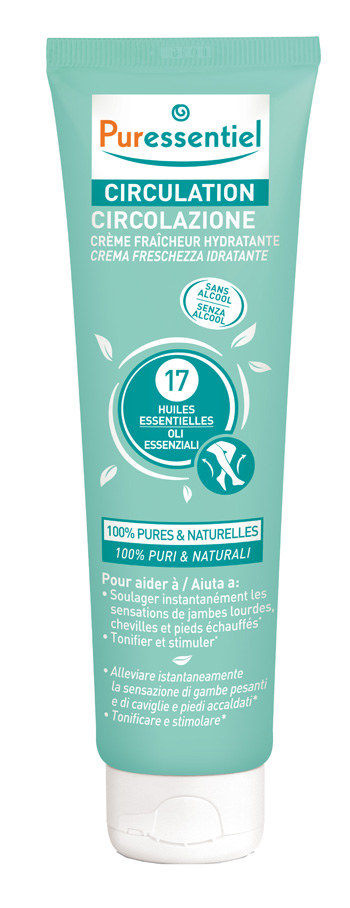 PURESSENTIEL CREMA CIRCOLAZIONE FRESCHEZZA IDRATANTE GAMBE EI STANCHI 100 ML - FARMACIA33