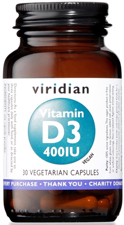 VIRIDIAN VITAMIN D3 400IU 30CPS - FARMACIA33