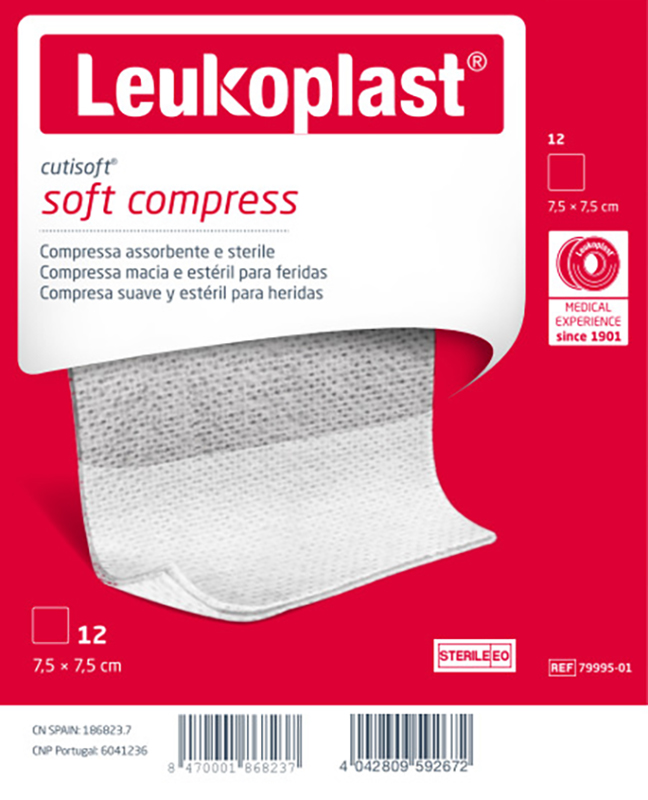GARZA IDROFILA COMPRESSA CUTISOFT TESSUTO NON TESSUTO 7,5X7,5 CM 12 PEZZI - FARMACIA33