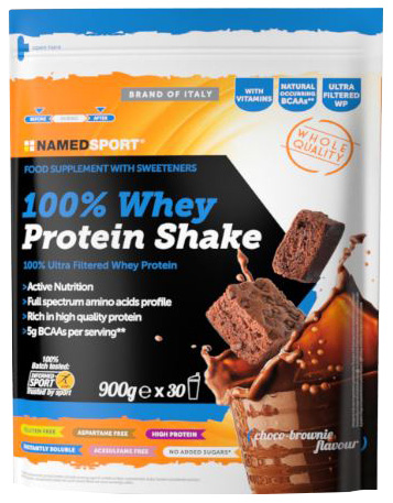100% WHEY PROTEIN SHAKE CHOCO BROWNIE 900 G - FARMACIA33