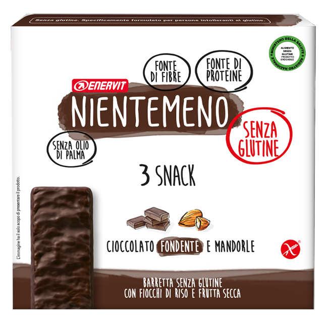 NIENTEMENO BAR FONDENTE MANDORLE 3 X 33 G - FARMACIA33