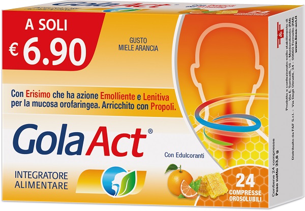 GOLA ACT MIELE ARANCIA 24 COMPRESSE SOLUBILI 33,6 G - FARMACIA33