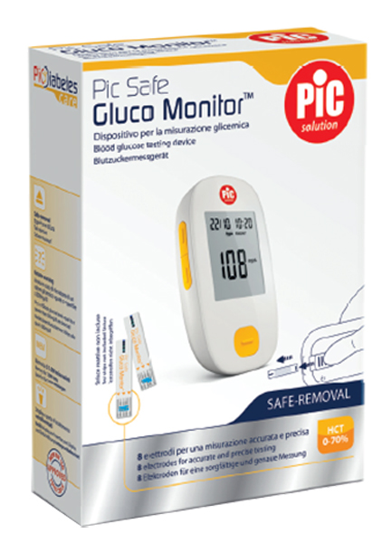 GLUCOMETRO CON MONITOR PIC GLUCO SAFE 1 PEZZO - FARMACIA33