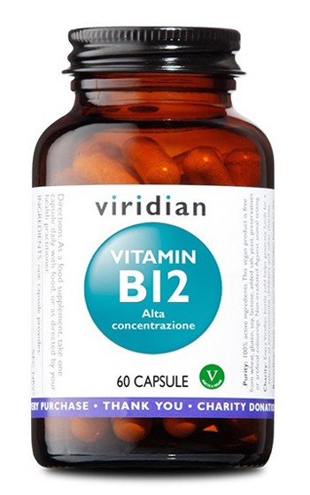 VIRIDIAN VITAMIN B12 HIGH POTENCY 60 CAPSULE VIRIDIAN VITAMINA B12 ALTA CONCENTRAZIONE - FARMACIA33