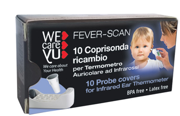 COPPELLE RICAMBIO PER TERMOMETRO INFRAROSSI WECAREYU FEVER-SCAN 10 PEZZI - FARMACIA33
