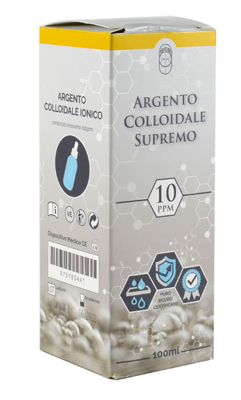 ARGENTO COLLOIDALE SUPREMO 10PPM CERTIFICATO CON CONTAGOCCE 100 ML - FARMACIA33