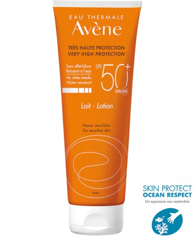 EAU THERMALE AVENE SOLARE LATTE SPF50+ 250 ML NUOVA FORMULA - FARMACIA33