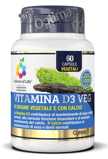 COLOURS OF LIFE VITAMINA D3 VEG 60 CAPSULE 500 MG - FARMACIA33