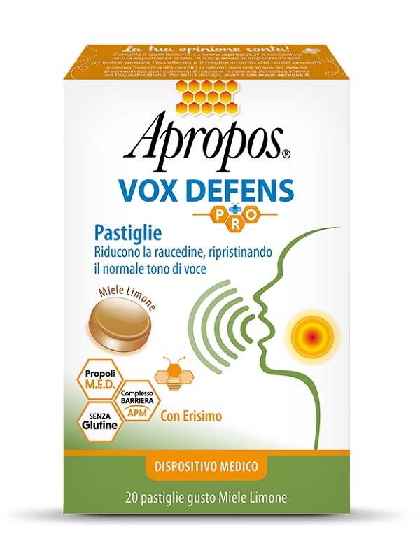 APROPOS VOX DEFENS PRO MIELE LIMONE 20 PASTIGLIE - FARMACIA33