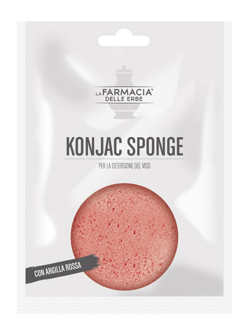 FDE KONJAC SPONGE ARGILLA ROSSA 1 PEZZO - FARMACIA33