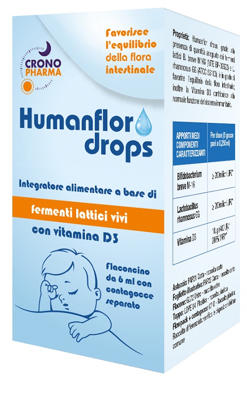 HUMANFLOR BABY DROPS 1 FLACONCINO 6 ML - FARMACIA33