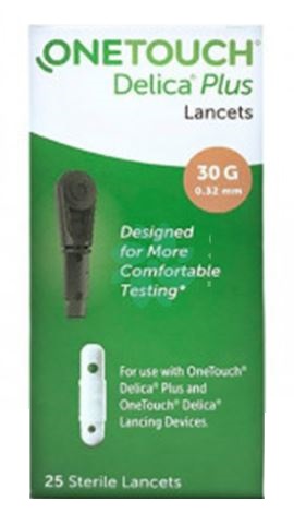 LANCETTE PUNGIDITO ONETOUCH DELICA PLUS 25 PEZZI - FARMACIA33