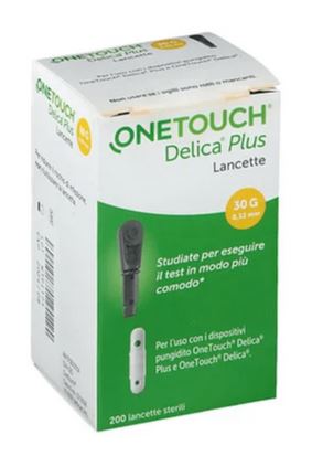 LANCETTE PUNGIDITO ONETOUCH DELICA PLUS 200 PEZZI - FARMACIA33