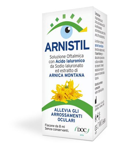 ARNISTIL SOLUZIONE OFTALMICA ACIDO IALURONICO 0,2% + ESTRATTO DI ARNICA MONTANA 0,1% FLACONE 8 ML - FARMACIA33