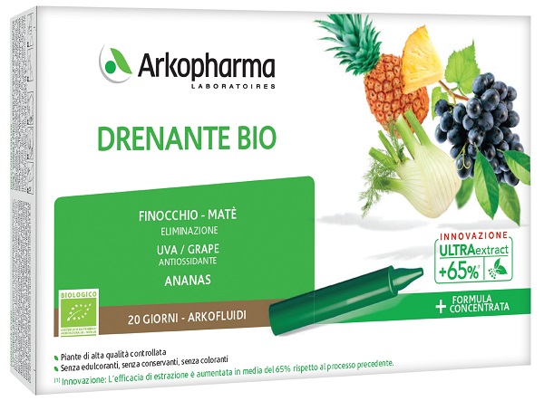 ARKOFLUIDI ULTRA SUONI DRENANTE BIO 20 FIALE - FARMACIA33