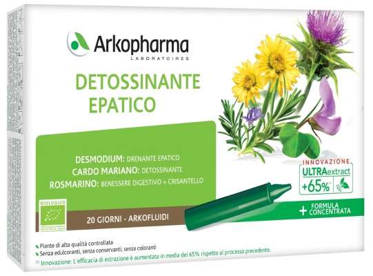ARKOFLUIDI ULTRA SUONI DETOSSINANTE EPATICO 20 FIALE - FARMACIA33