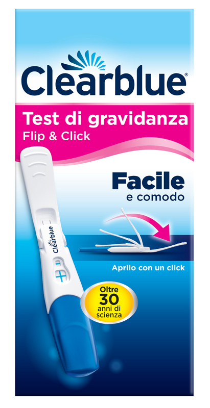 TEST DI GRAVIDANZA CLEARBLUE FLIP & CLICK 1 PEZZO - FARMACIA33