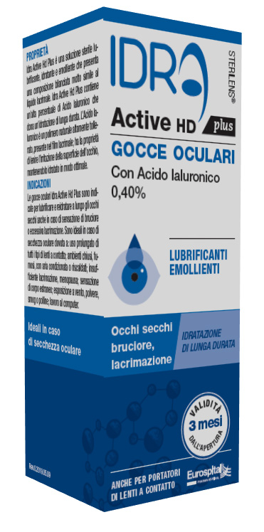 GOCCE OCULARI STERILENS IDRA ACTIVE HD PLUS 10 ML CON ACIDO IALURONICO 0,40% - FARMACIA33