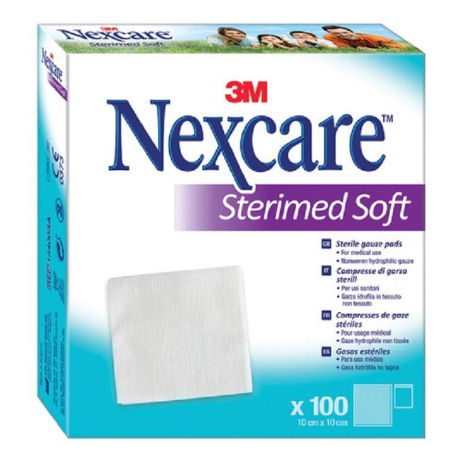 GARZA COMPRESSA STERIMED SOFT IN TESSUTO NON TESSUTO STERILE 10X10CM 100 PEZZI MULTILINGUAL - FARMACIA33