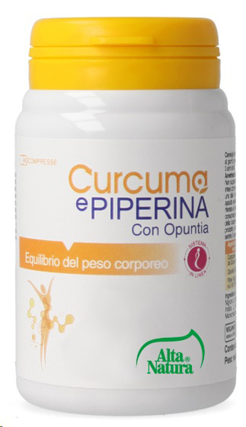 CURCUMA E PIPERINA CON OPUNTIA 45 COMPRESSE 900MG - FARMACIA33