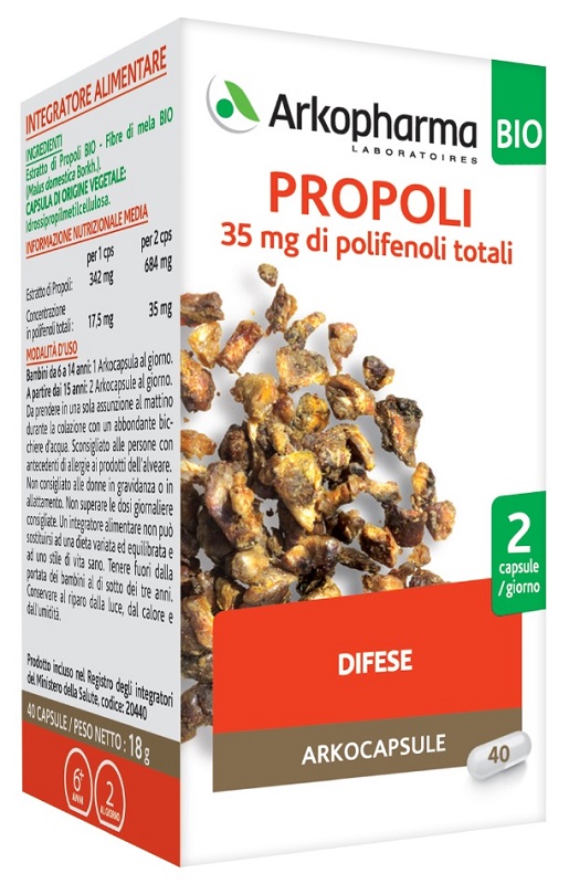 ARKOPHARMA PROPOLI BIO 40 CAPSULE - FARMACIA33