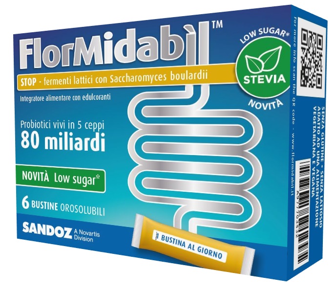 FLORMIDABIL STOP 6 BUSTINE CON STEVIA - FARMACIA33