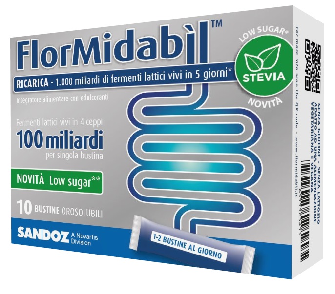 FLORMIDABIL RICARICA 10 BUSTINE CON STEVIA - FARMACIA33
