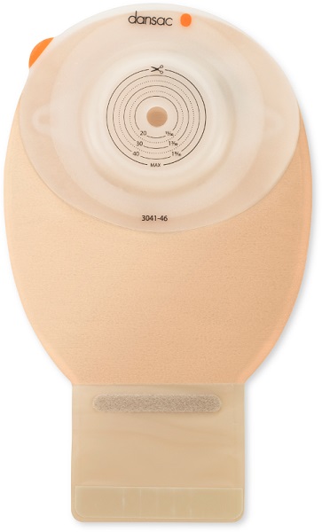 DANSAC NOVALIFE TRE 1 SACCA APERTA OPACA CONVEX MIDI PER ILEOSTOMIA CON FINESTRA RITAGLIABILE 15-46 MM 350 ML 10 PEZZI - FARMACIA33