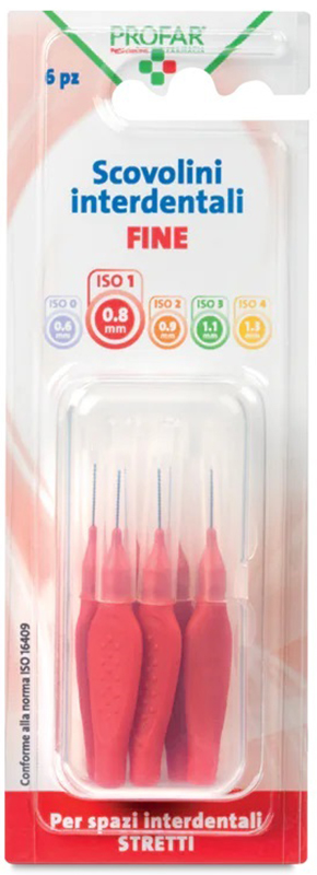 PROFAR SCOVOLINI ROSSO 0,8 6 PEZZI - FARMACIA33