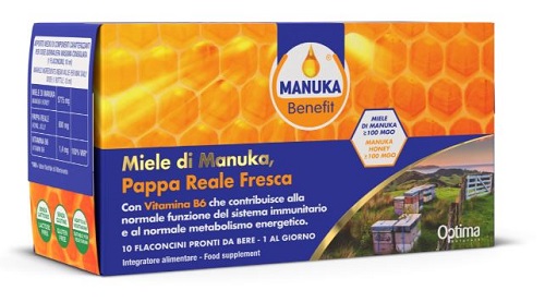 MANUKA BENEFIT PAPPA REALE MANUKA VITAMINA B6 10 FLACONCINI 10 ML - FARMACIA33