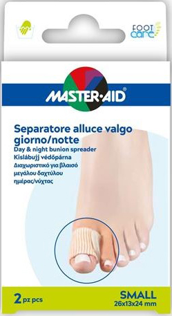 MASTER-AID FOOT CARE DIVARICATORE ALLUCE GIORNO/NOTTE TAGLIA S 2 PEZZI - FARMACIA33