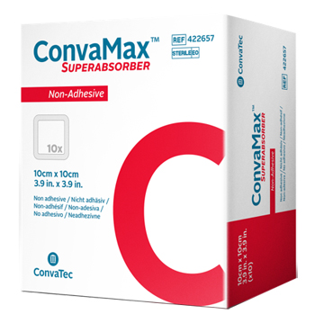 MEDICAZIONE AVANZATA CONVAMAX SUPERABSORBER NON-ADHESIVE 12,5X12,5 CM 10 PEZZI - FARMACIA33