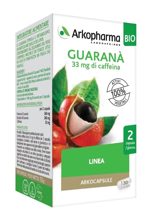 ARKO CAPSULE GUARANA' BIO 130 CAPSULE - FARMACIA33