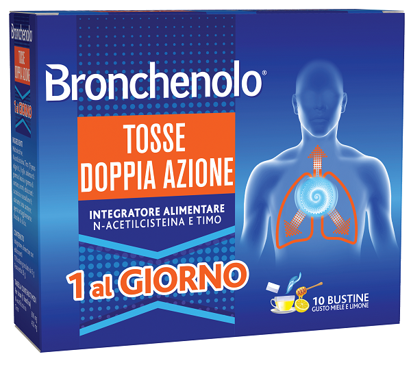 BRONCHENOLO TOSSE DOPPIA AZIONE 10 BUSTINE - FARMACIA33